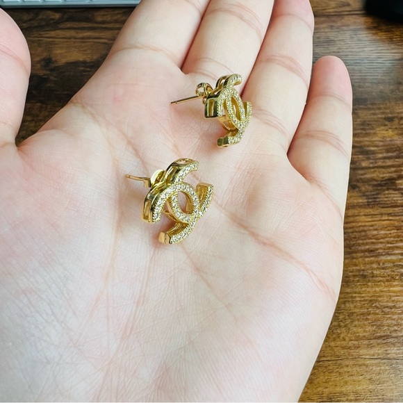 Reserved 18K Plated Gold Chanel Women jewelry Chain Necklace Bracelet Earrings - Picture 16 of 16